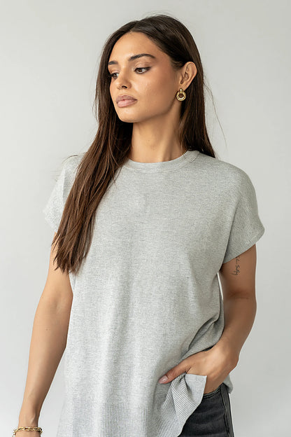 Jensen Knit Top in Grey FINAL SALE