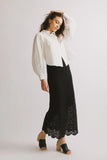 Nanet Crocheted Maxi Skirt in Black FINAL SALE