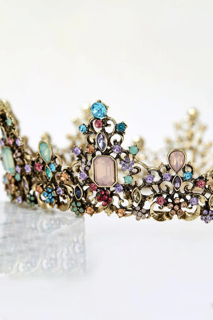 Baroque Colorful Crystal Crown