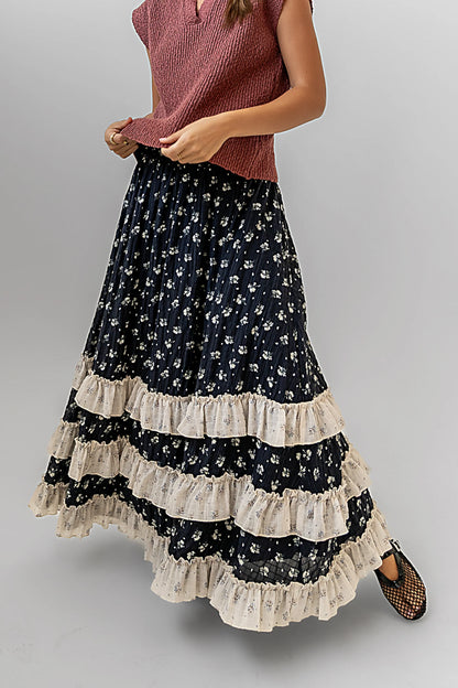 Aries Floral Maxi Skirt FINAL SALE
