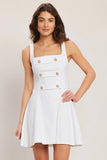 COASTAL CHIC WHITE MINI DRESS