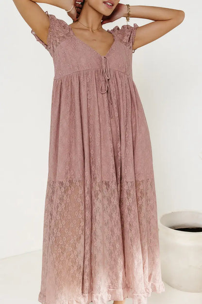 Bailey Lace Dress in Rose FINAL SALE