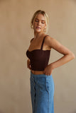 Fiore Ribbed Bustier Crop Top