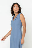 Noah Midi Dress in Blue