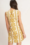 CITY GIRL WITH EDGE YELLOW MINI SHIFT DRESS