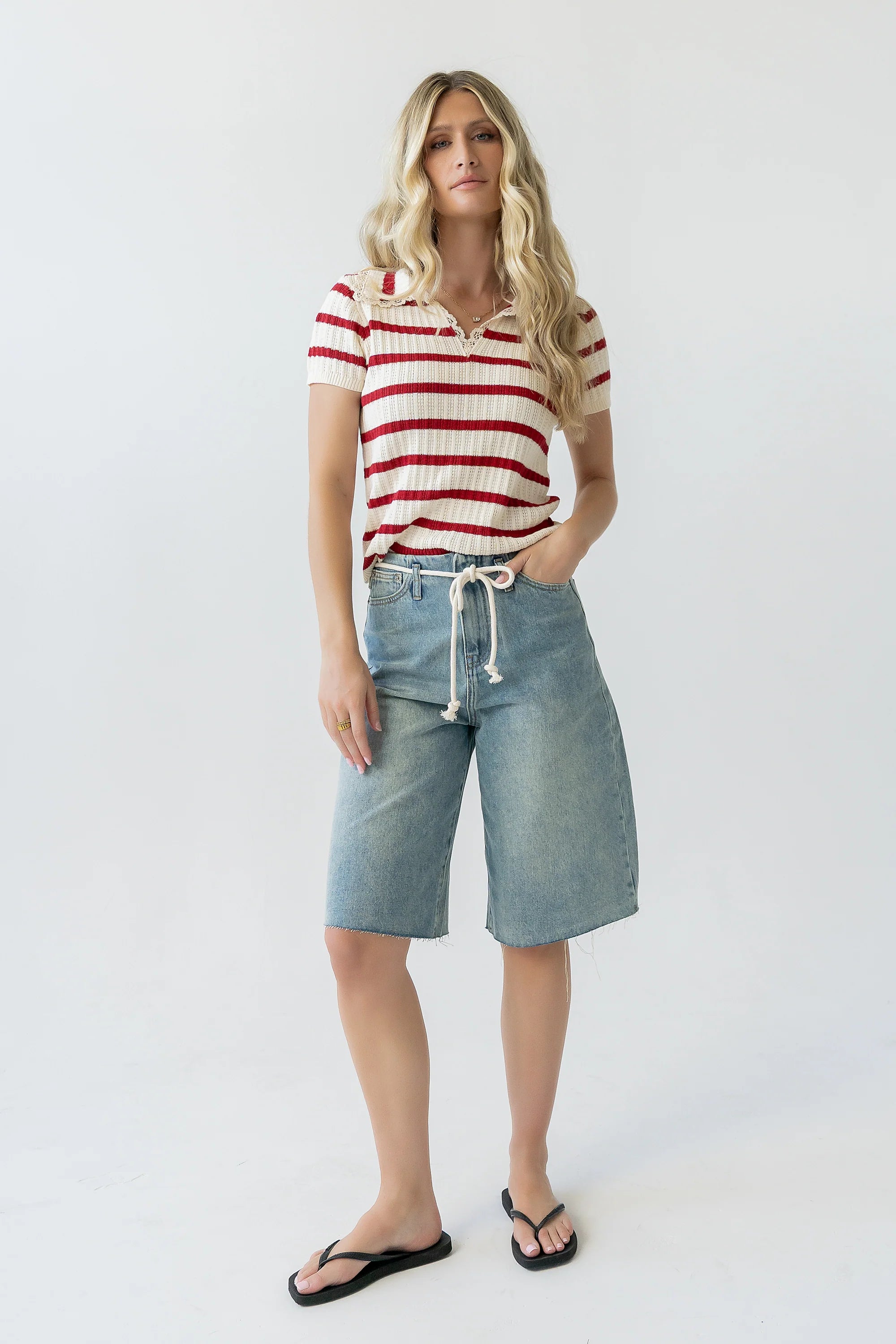 Shawn Denim Bermuda Shorts