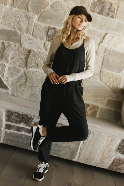 Bram Overalls in Black FINAL SALE