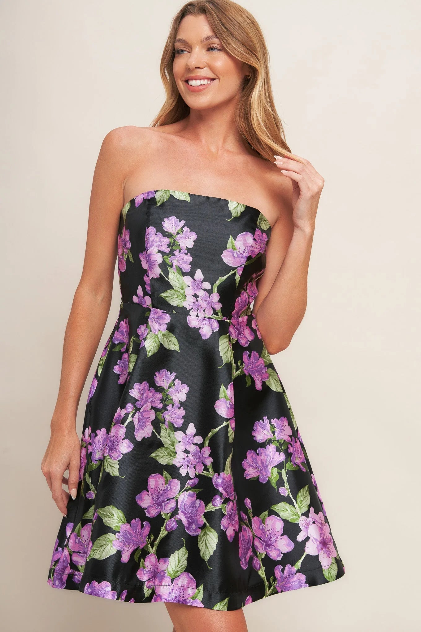 GARDEN PARTY CHIC WOVEN MINI DRESS