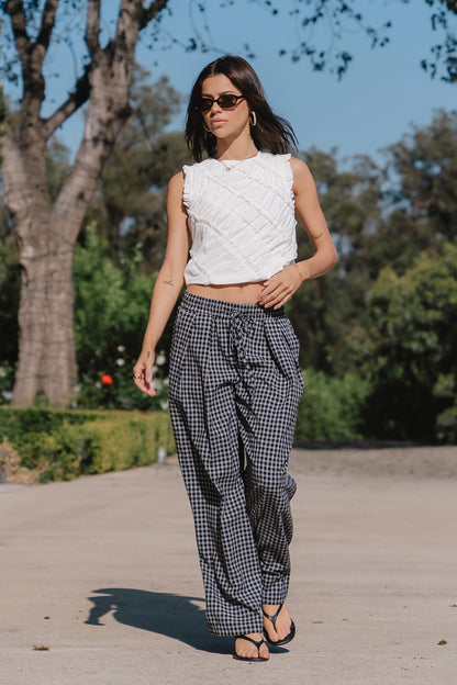Mellie Ruffle Top in Off White