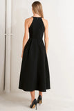 GALAXY CHARM BLACK MIDI DRESS