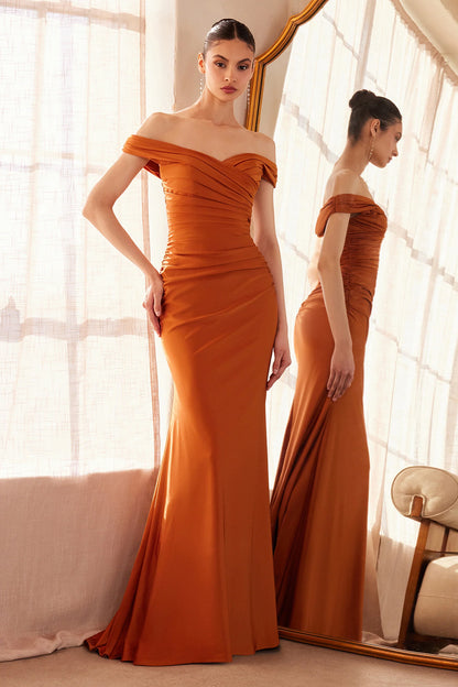 Tinsley Gown Stretch Off the Shoulder Dress