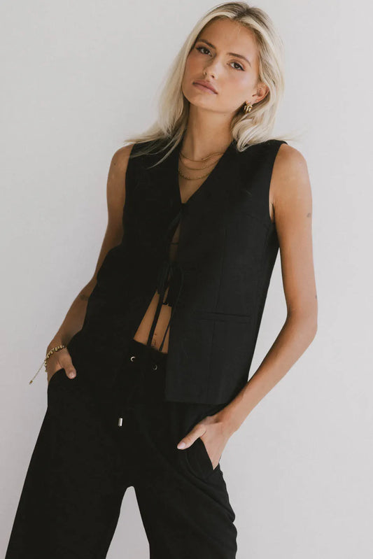 Eslyn Oversized Vest in Black FINAL SALE