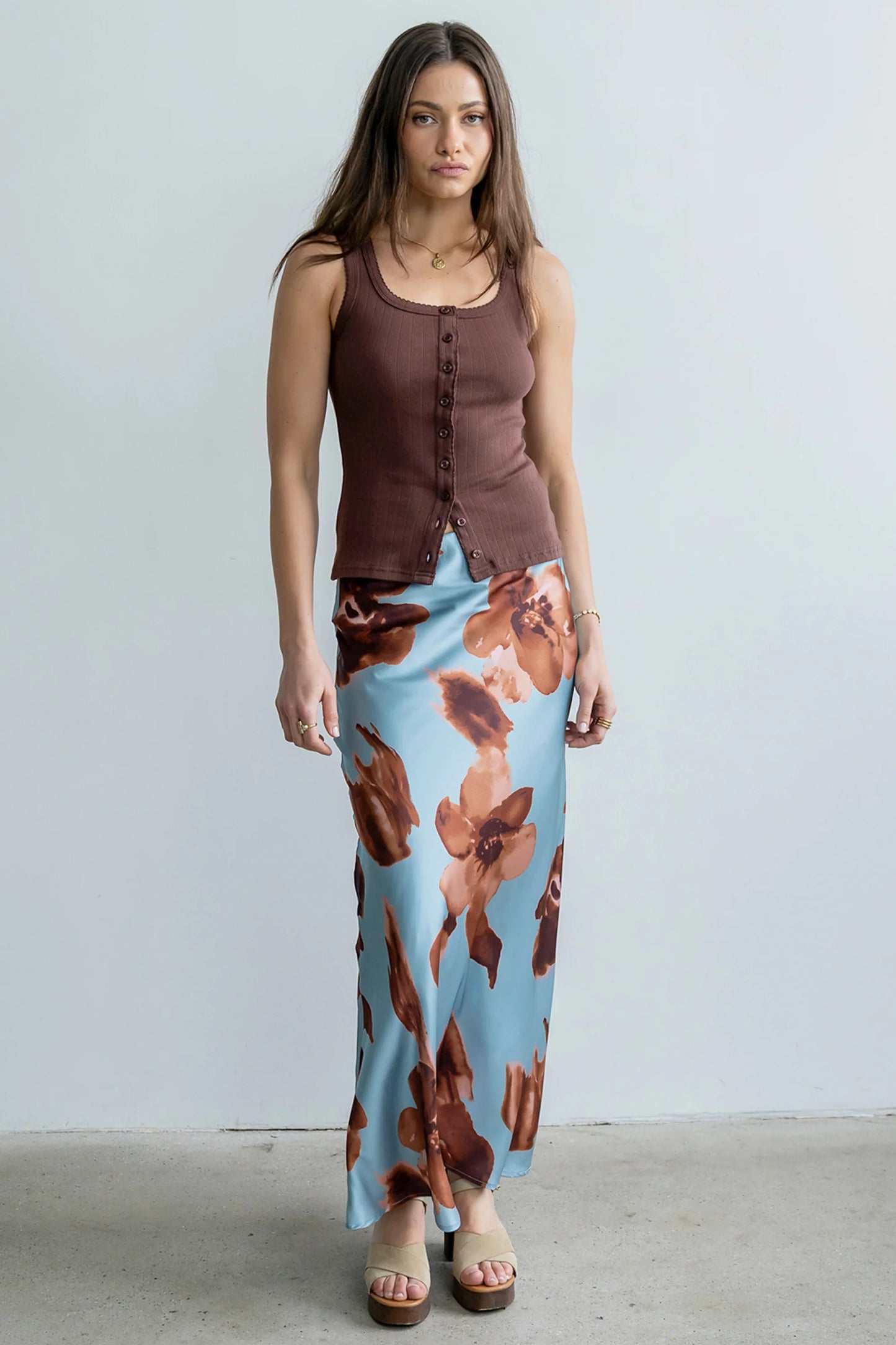 Kenya Satin Maxi Skirt