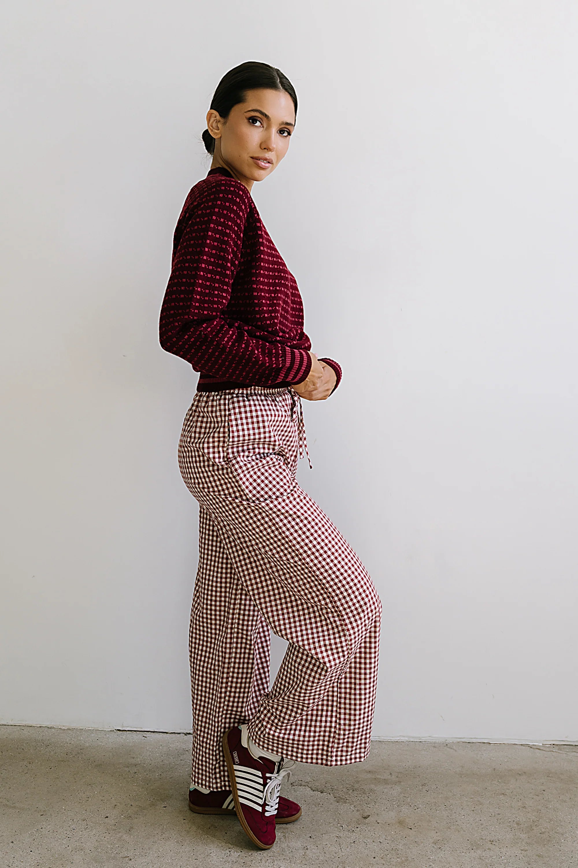 Monroe Knit Sweater in Burgundy FINAL SALE