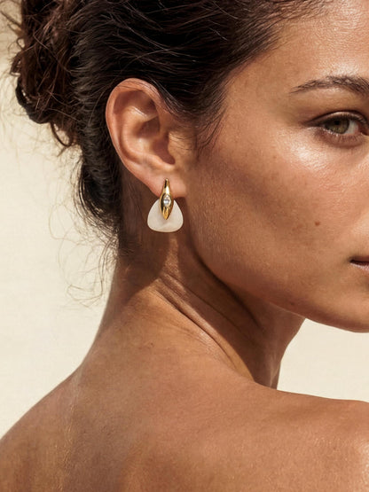 Solstice Earrings in Bone