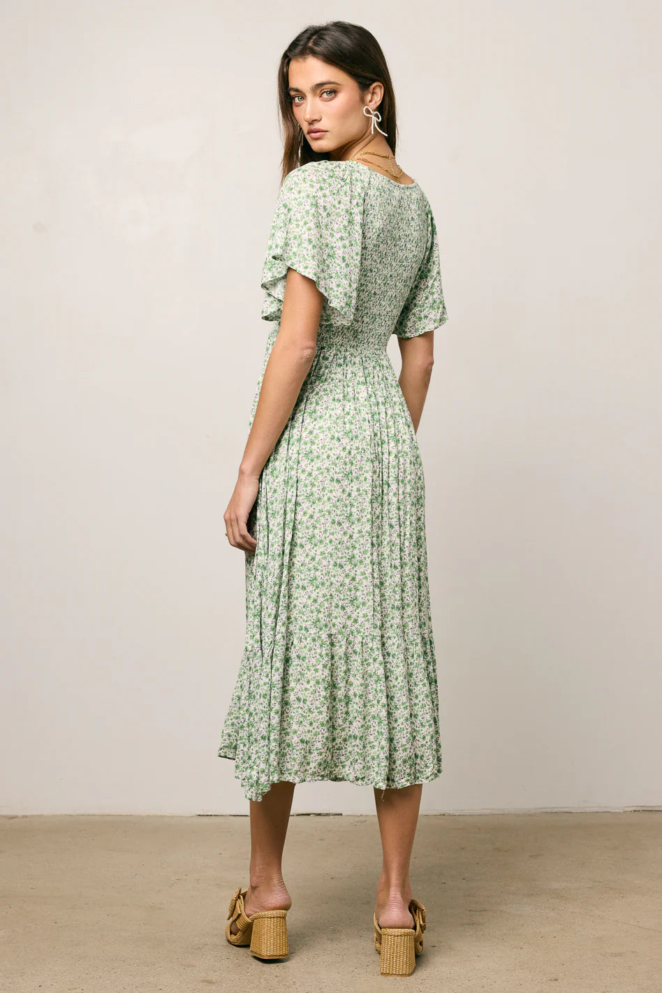 Lily Smocked Midi Dress FINAL SALE