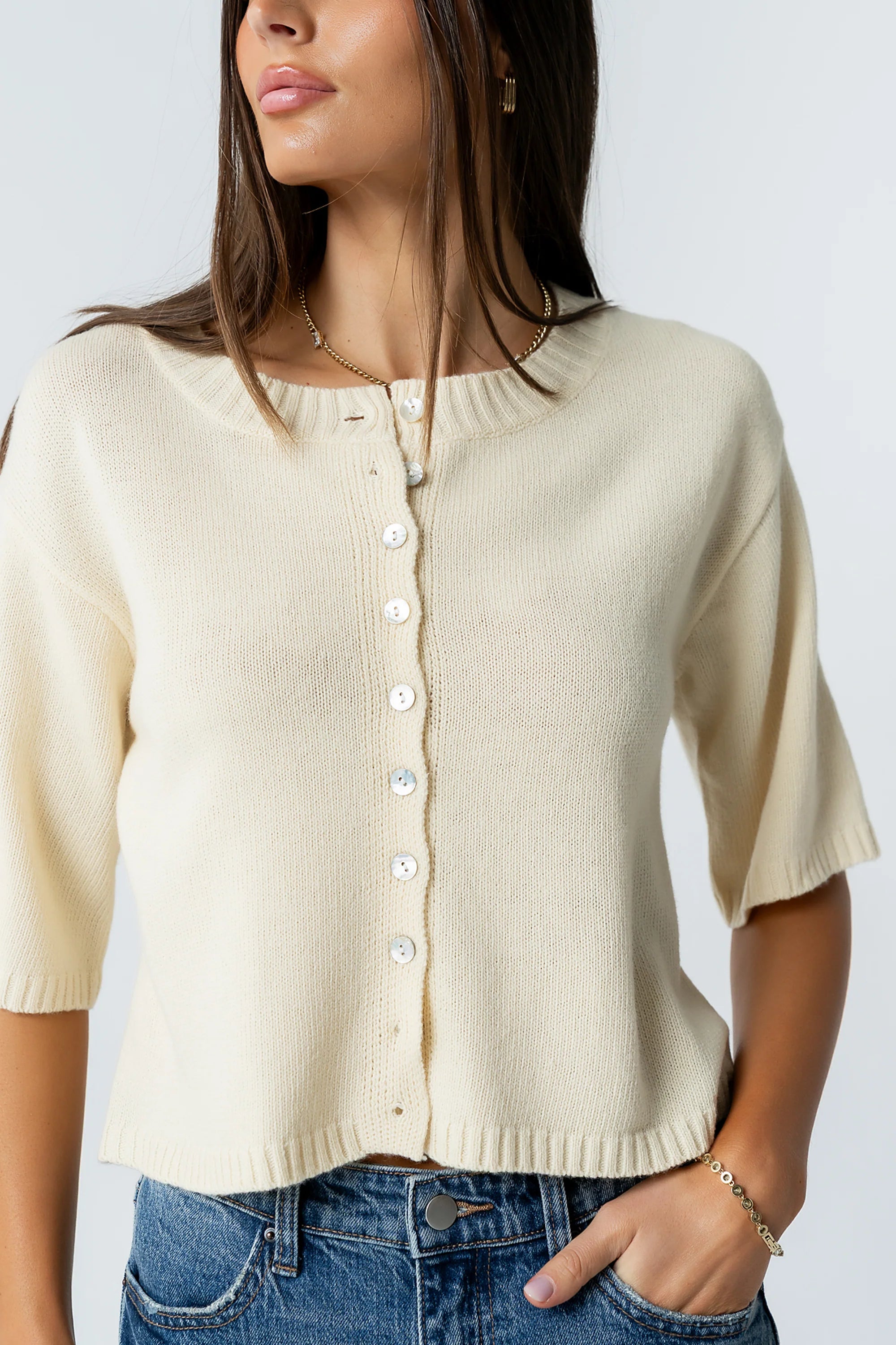 Macey Knit Sweater in Yellow
