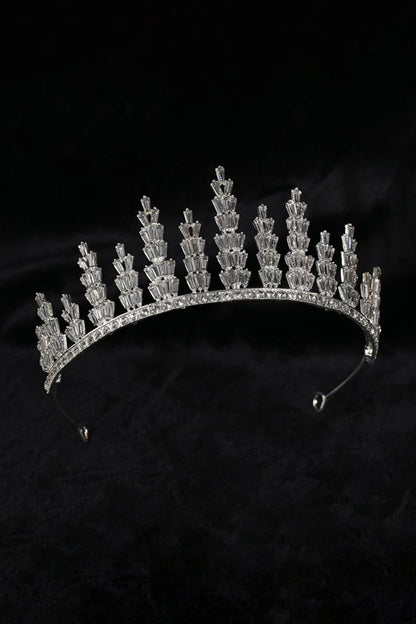 Silver Crystal Tiara For Women