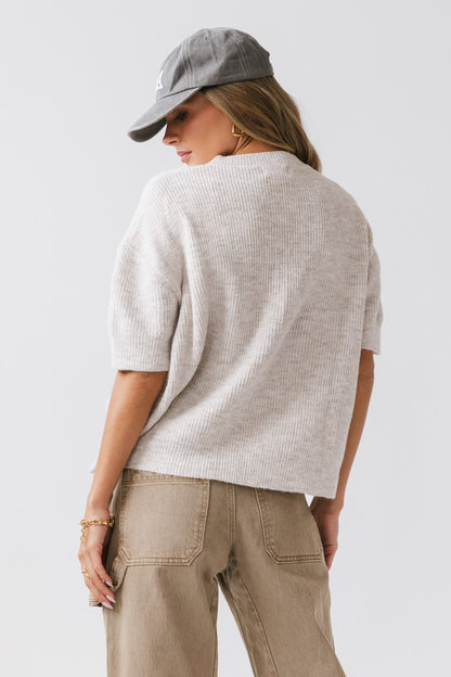 Leah Knit Cardigan in Oatmeal