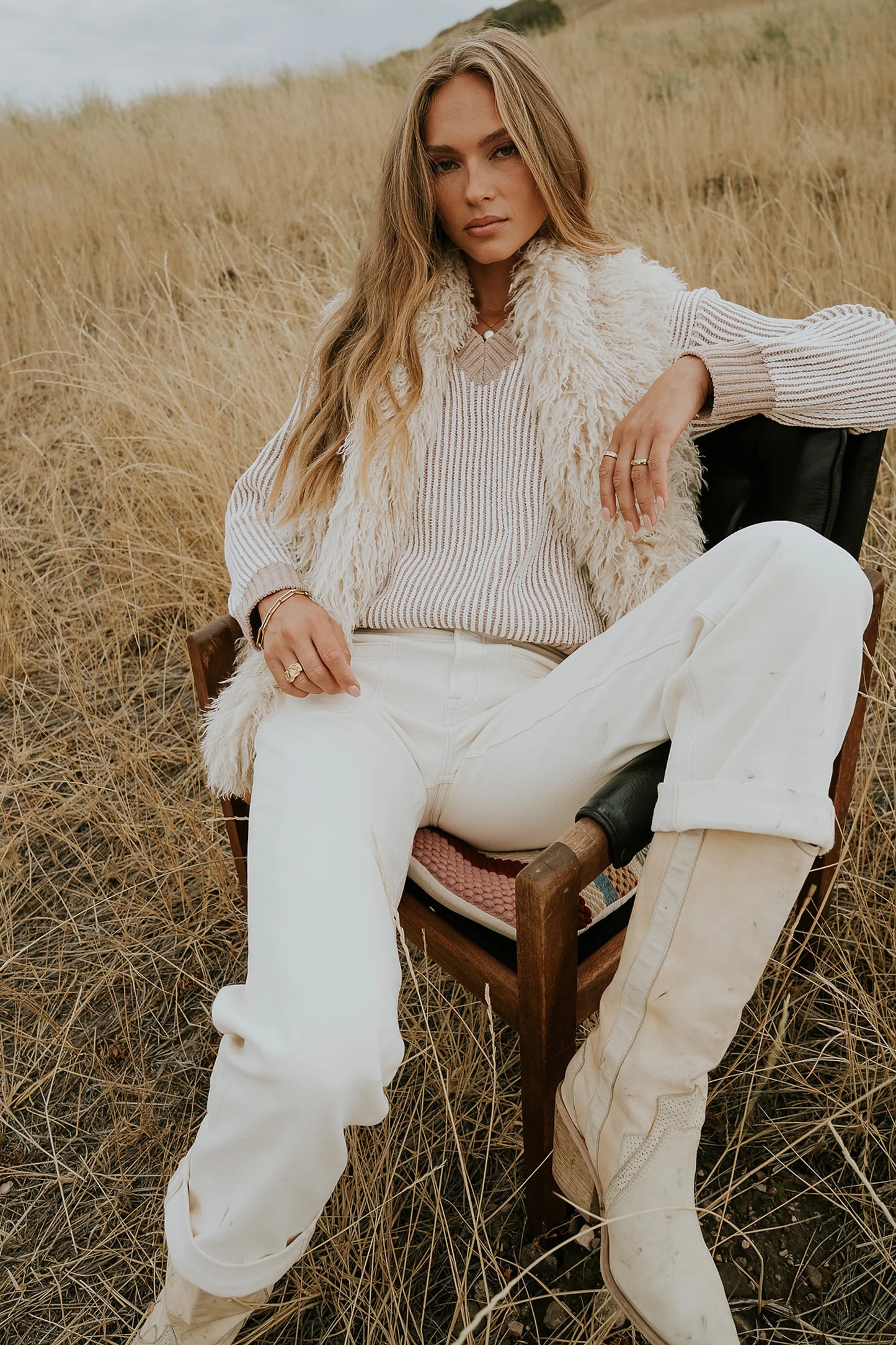 Glinda Knit Sweater in Brown FINAL SALE