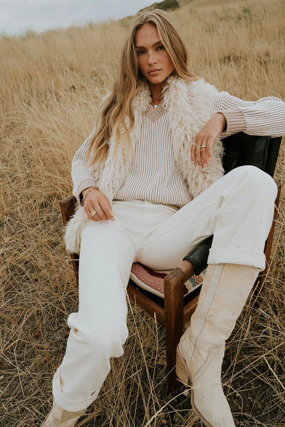 Glinda Knit Sweater in Brown FINAL SALE