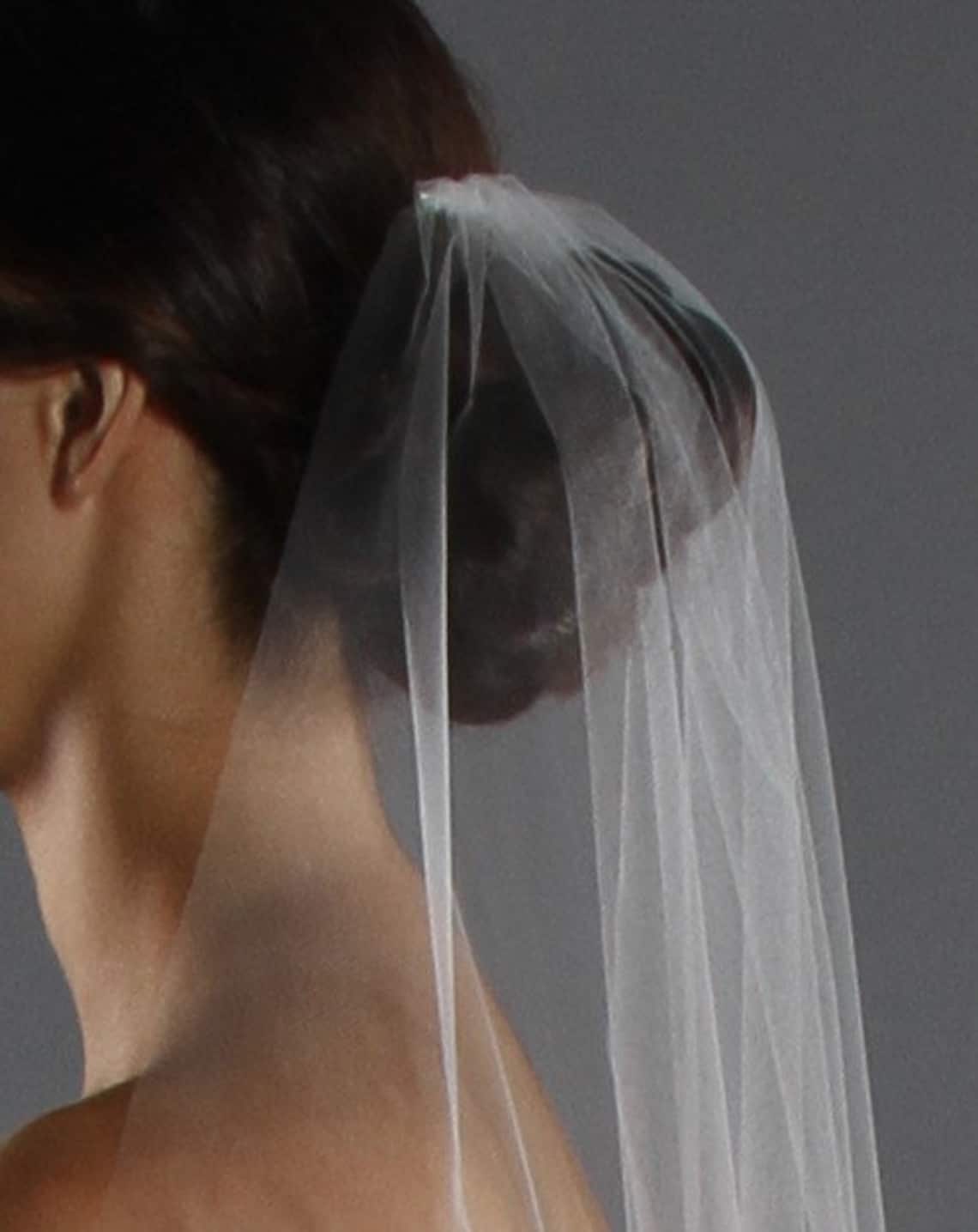 Vintage Sheer Cathedral Ivory Bridal Veil Wedding Veil