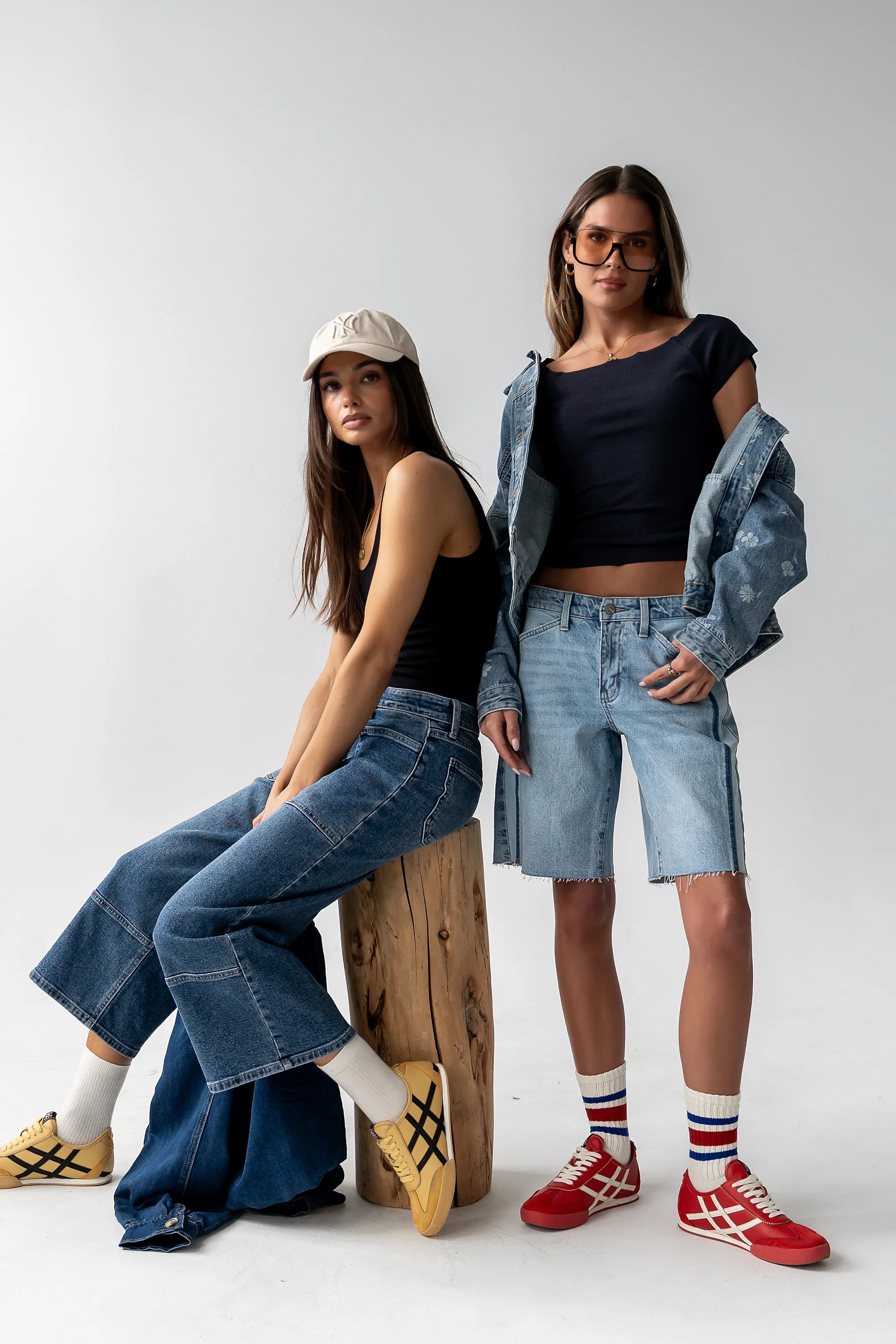 Dylan Two Toned Bermuda Shorts