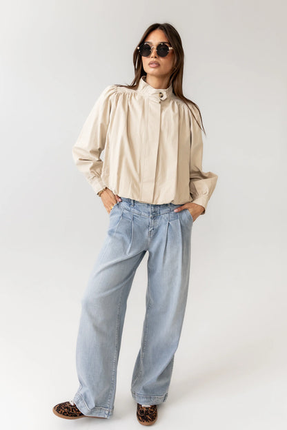 Londyn Bubble Jacket in Tan