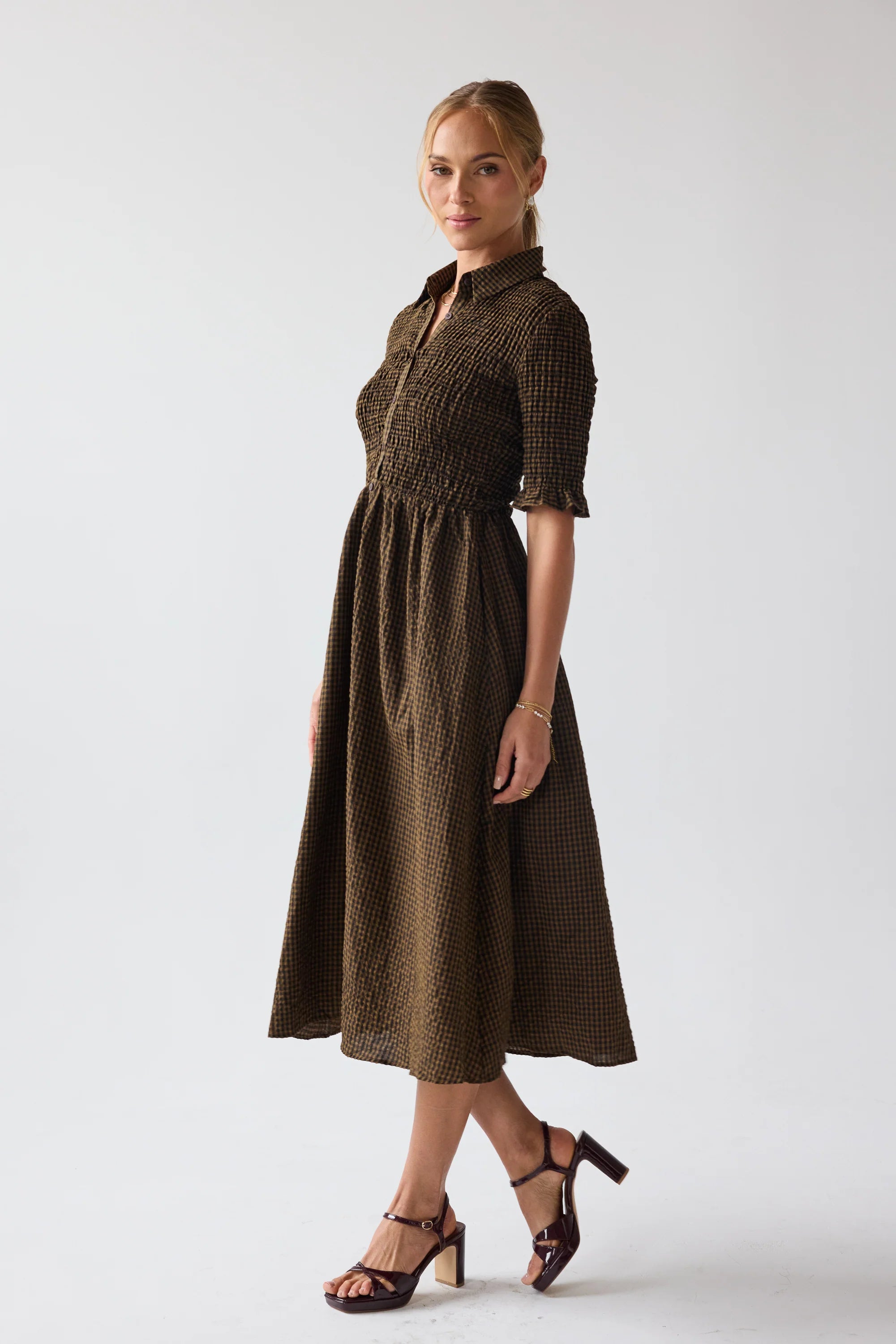 Jonas Gingham Midi Dress FINAL SALE