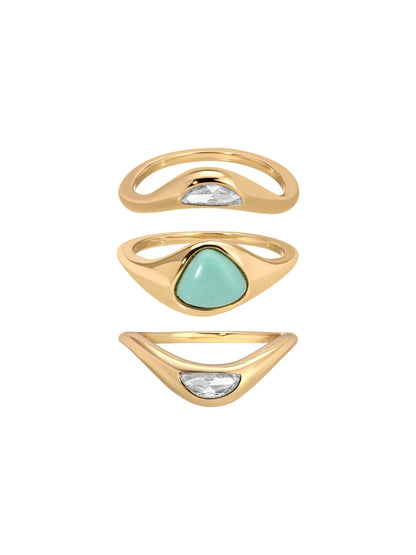 Turquoise Solstice Ring Stack