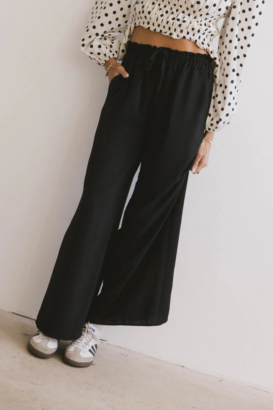 Mina Wide Leg Pants in Black FINAL SALE