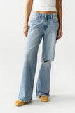Devon Distressed Wide Leg Jeans
