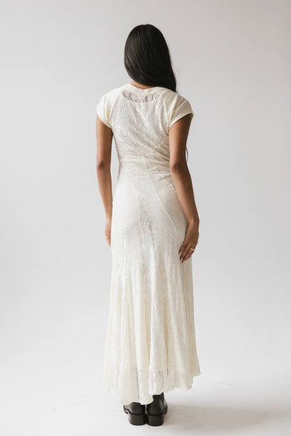 Kameron Lace Maxi Dress in Cream