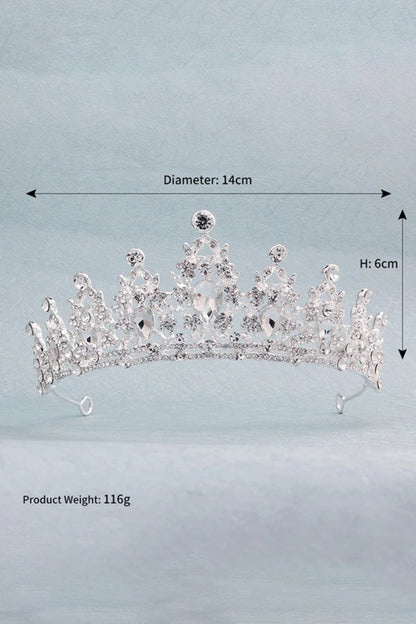 Womens Gold Princess Rhinestone Crowns