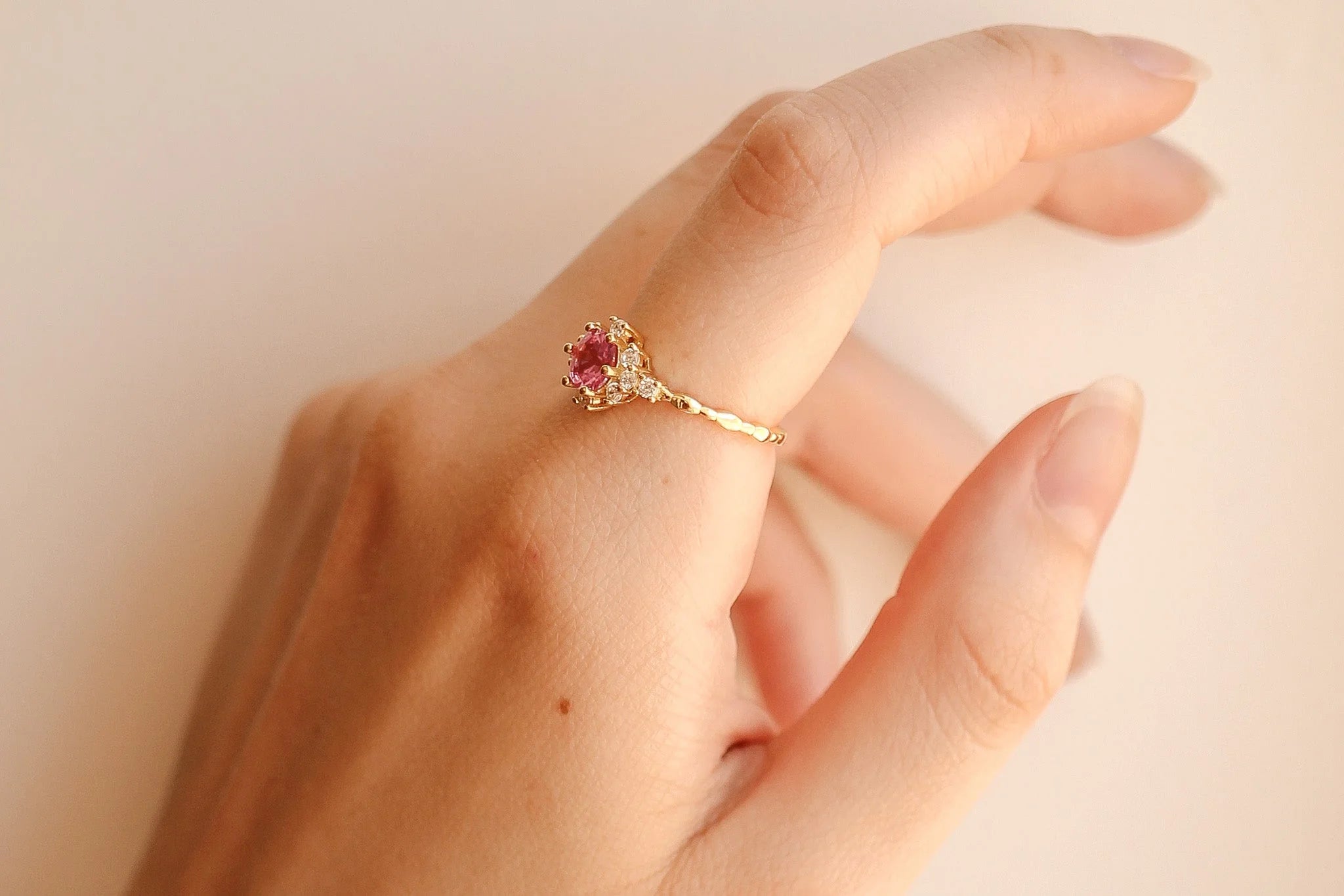 Calliope Ring in Pink Sapphire