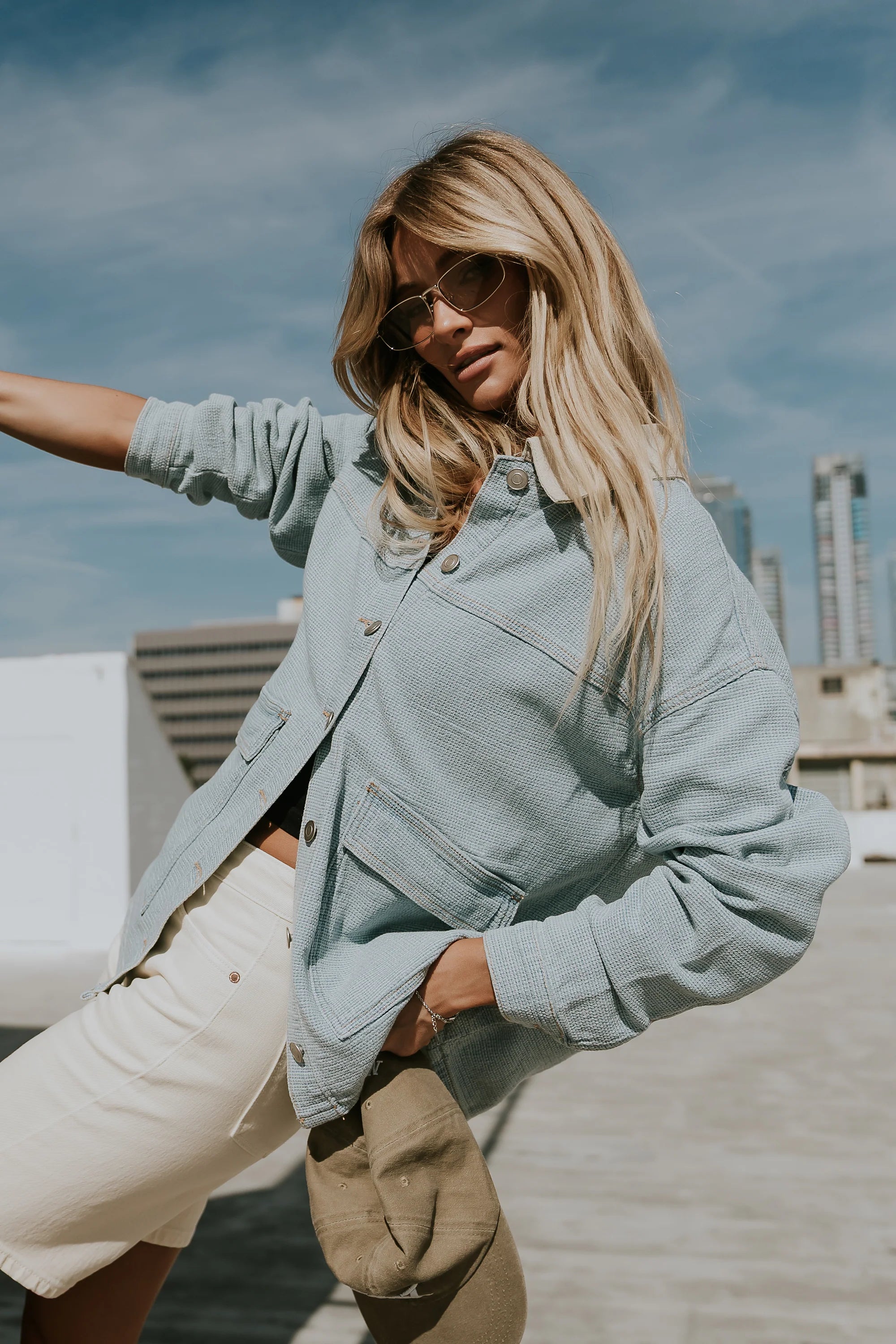 Brayden Textured Denim Jacket