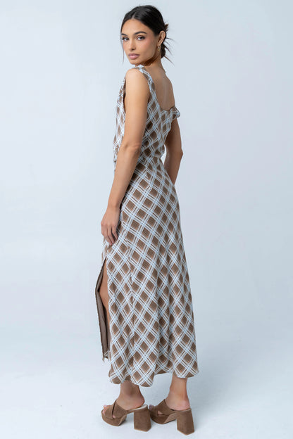 Renae Plaid Maxi Dress