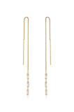 Crystal Baguette Threader Earrings