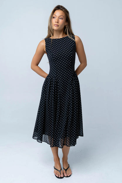 Liora Polka Dot Midi Dress
