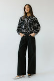 Sidney Embroidered Jacket in Faded Black