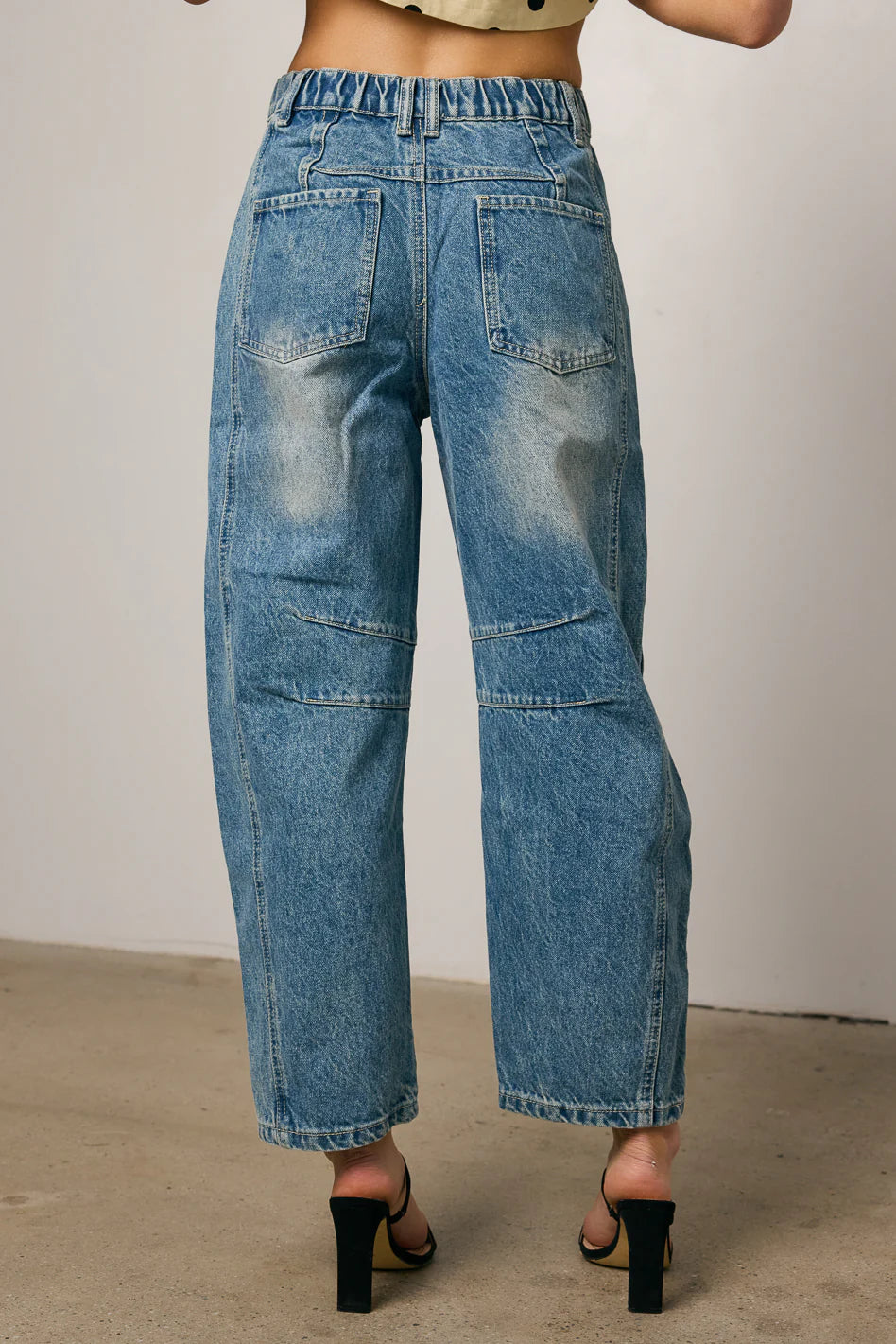 Lisette Barrel Jean in Medium Wash FINAL SALE