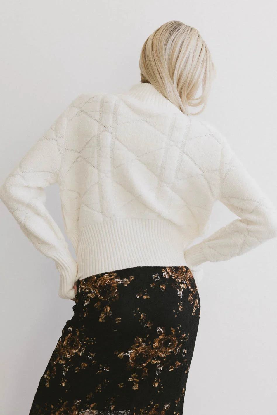 Sheena Quilted Jacket in Ivory FINAL SALE