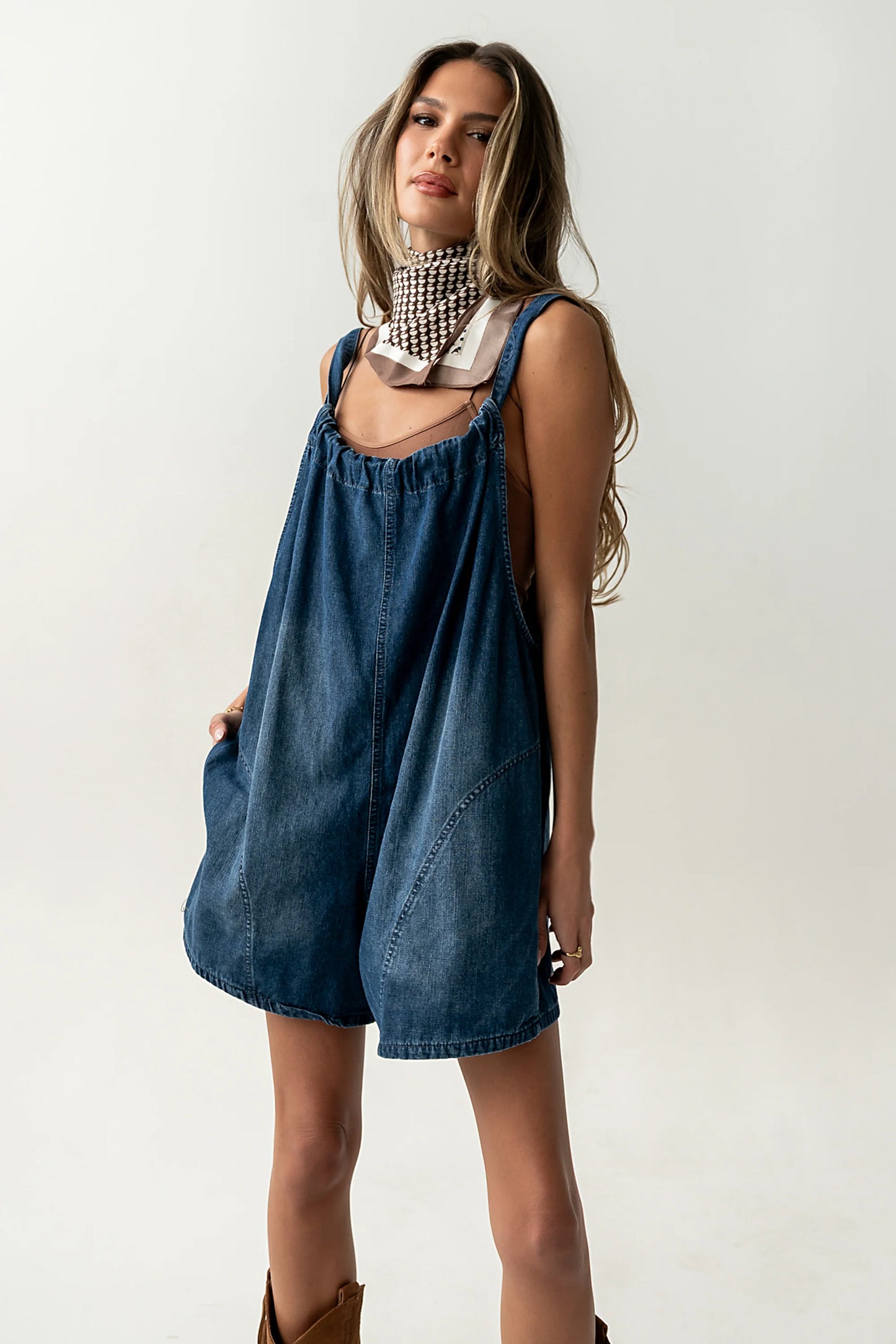 Quincey Denim Shortalls