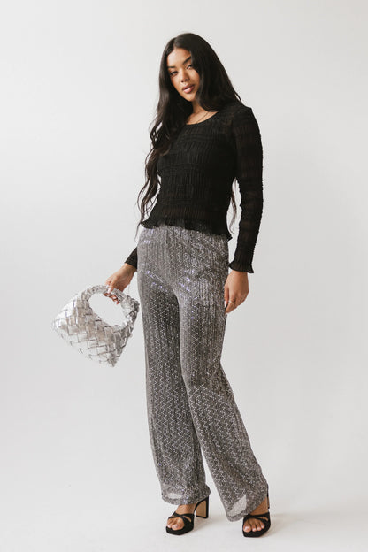 Opie Smocked Top in Black FINAL SALE