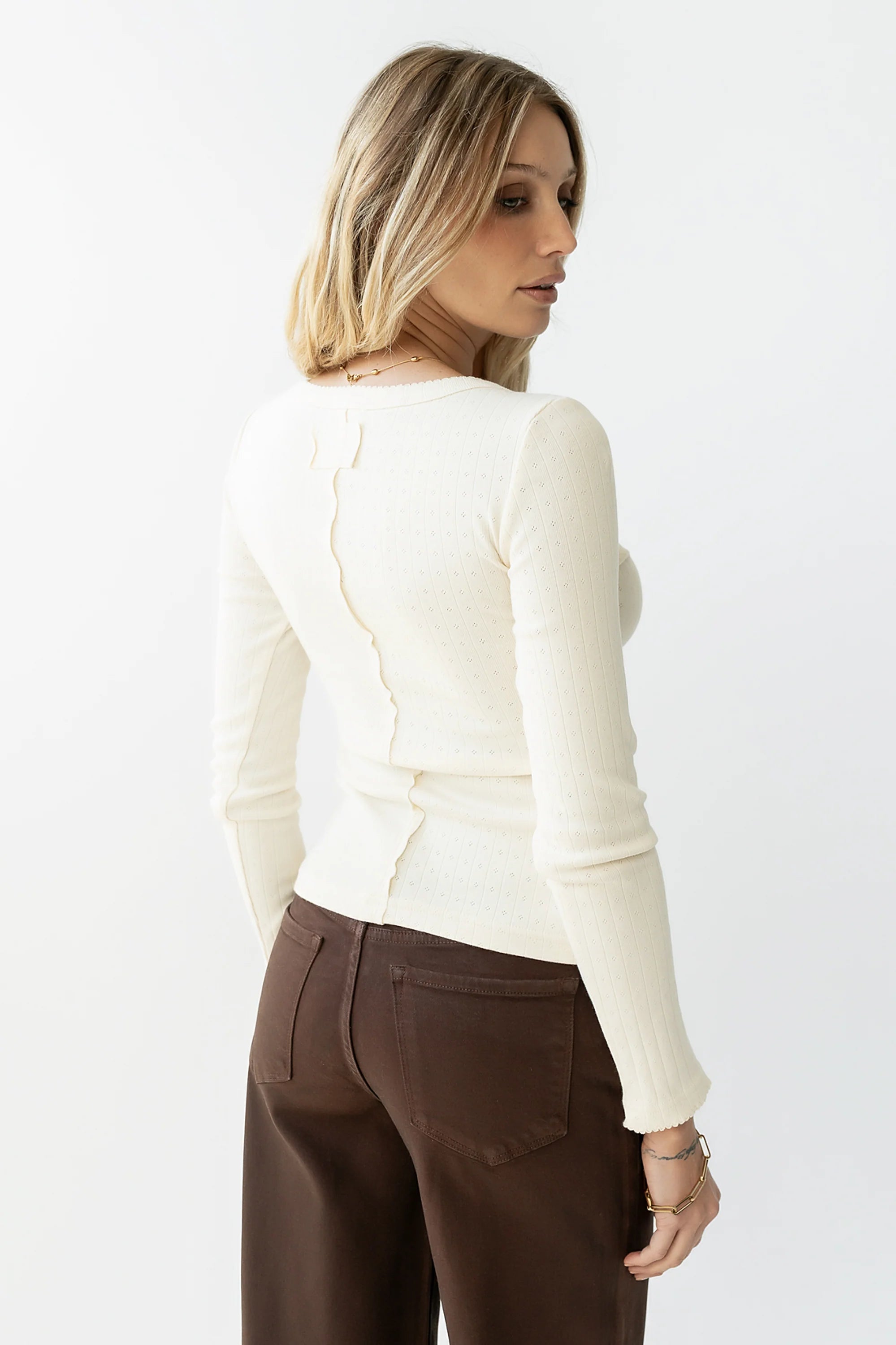 Pura Knit Top in Cream