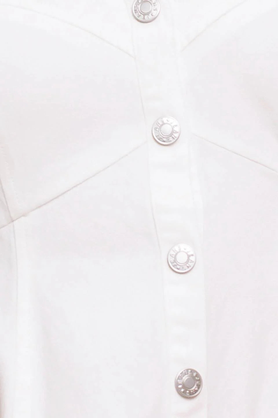 BREE BUTTON DOWN MIDI DRESS WHITE