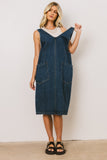 Camry Overall Dress in Dark Wash FINAL SALE