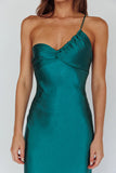 Jessica Satin Maxi Dress Forest Green