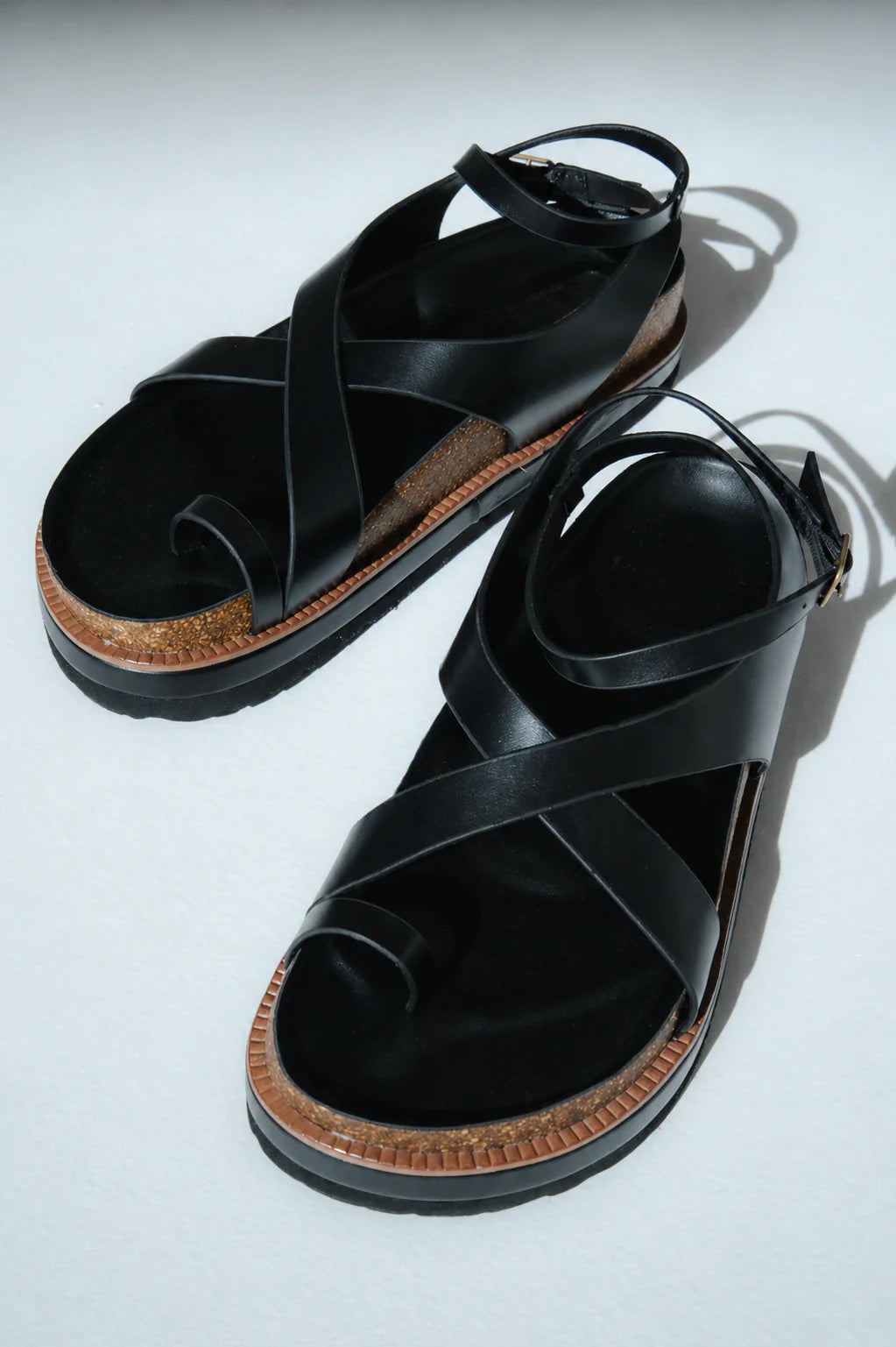 Carol Strappy Sandal in Black
