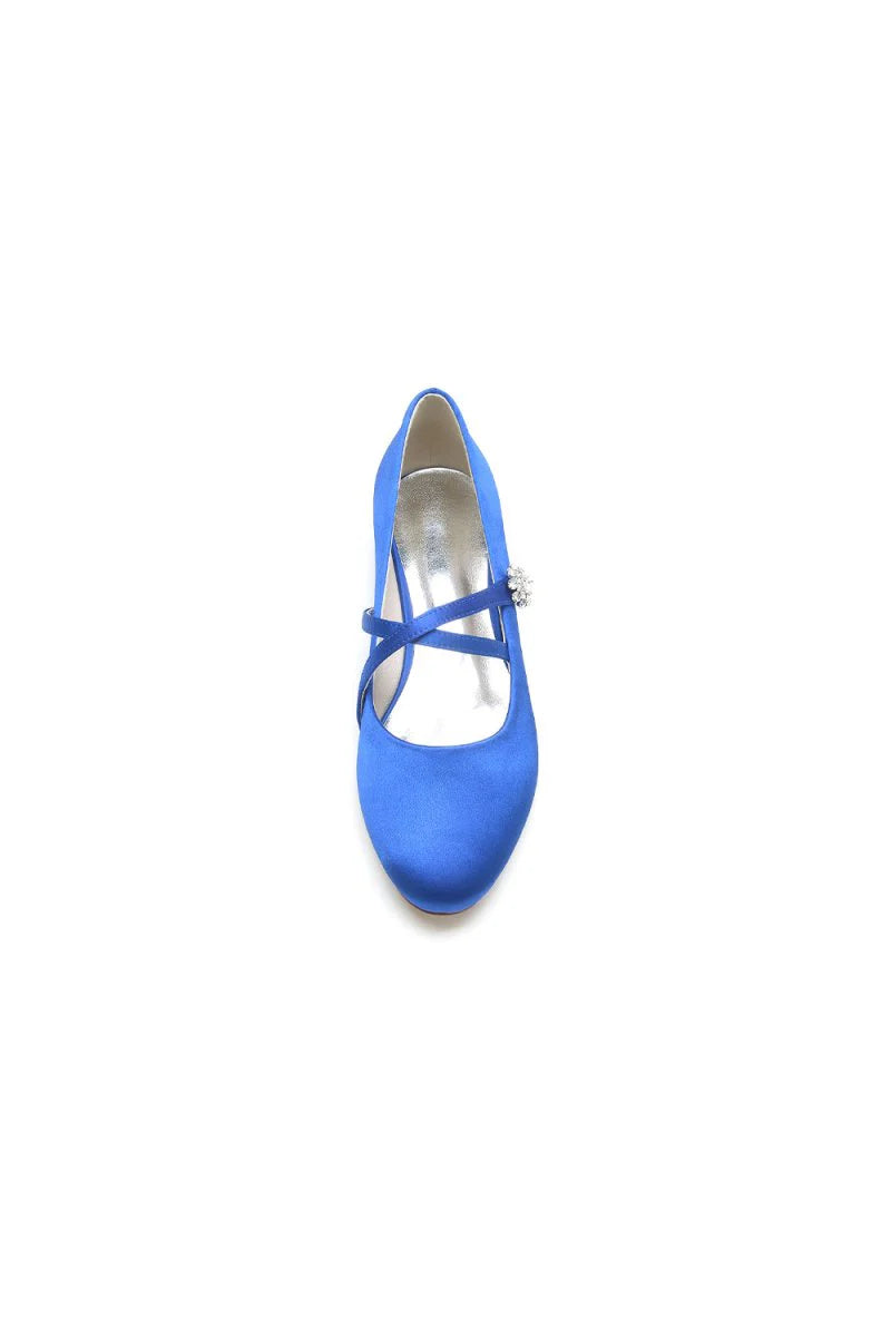 Flats with Rhinestone Buckle Party